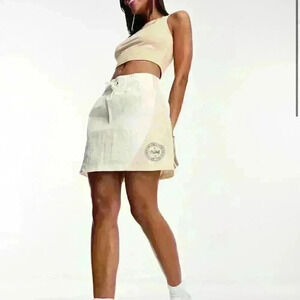 Nike Women's Heritage High Waisted Woven Mini Skirt Pale Ivory Size XS NWT